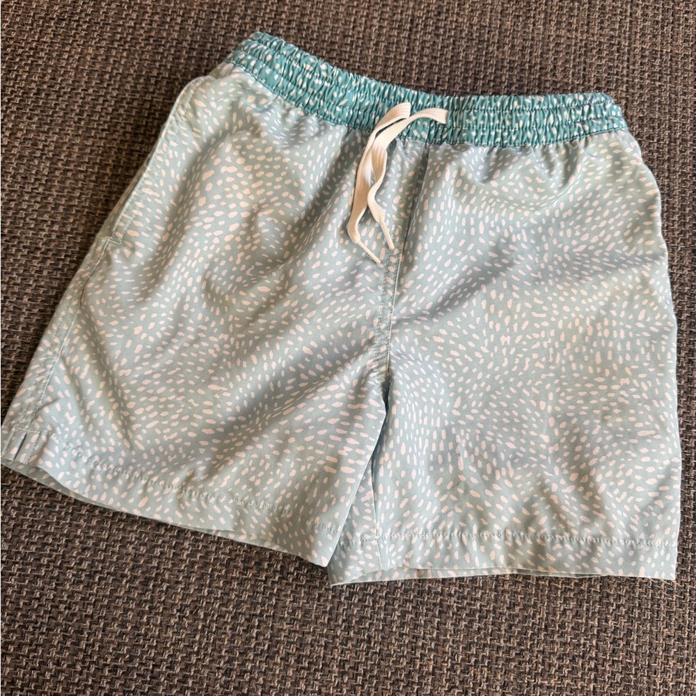 Chubbies Kids Swim Trunks - Light Blue and White
